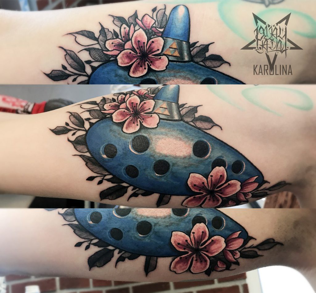 Zelda Ocarina Tattoo на руке